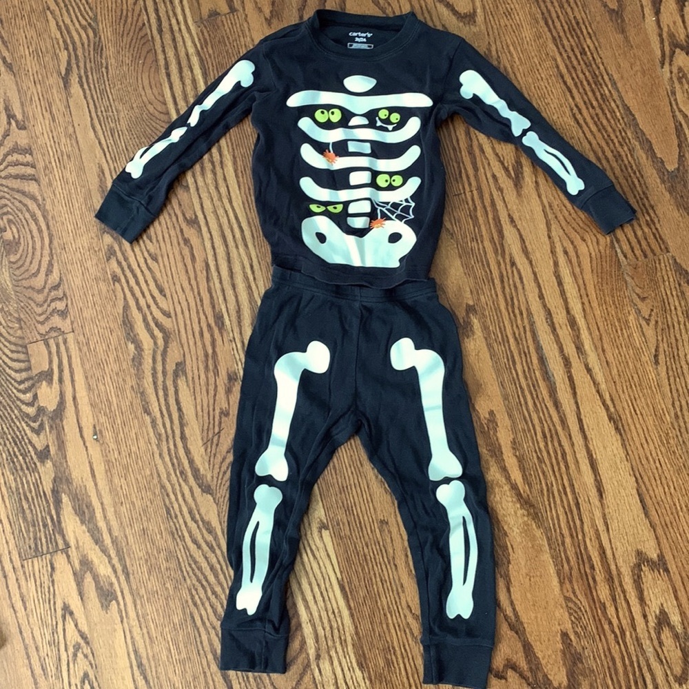 Skeleton pajamas, Carter’s size 2T